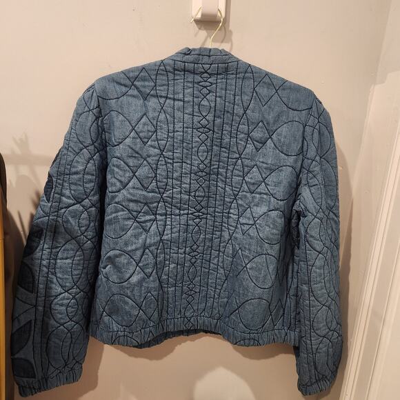 NEW Free People blue Quinn Quilted jacket size XL - Picture 9 of 9